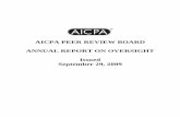 AICPA PEER REVIEW BOARD ANNUAL REPORT ON OVERSIGHT Issued