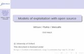 Models of exploitation with open source - OSS Watch