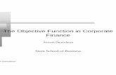 The Objective Function in Corporate Finance - Wiley: Home