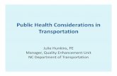 Public Health Considerations in Transportation