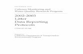 2002-2003 Litter Data Reporting Protocols