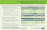 Domestic Landline and Broadband Services -