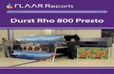 Durst Rho 800 Presto - Inkjet printer reviews, information