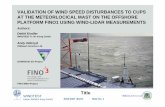 VALIDATION OF WIND SPEED DISTURBANCES TO CUPS AT THE