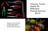 Clauss Tools Used At Rittners - Rittners School of Floral Design