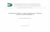 Chinese FDI in Latin America: Does Ownership Matter?