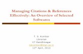 Managing Citations & References Effectively: An Overview of