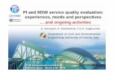 PI and MSW service quality evaluation: experiences, needs and