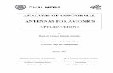ANALYSIS OF CONFORMAL ANTENNAS FOR AVIONICS APPLICATIONS