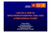 LAB-ON-A-CHIP for SPECTROPHOTOMETRIC ANALYSIS of BIOLOGICAL FLUIDS
