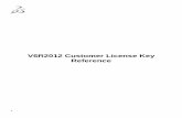 V6R2012 Customer License Key Reference