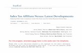 Sales Tax Affiliate Nexus: Latest Developments