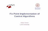 Fix Point Implementation of ClAlihControl Algorithms