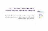 OTC Product Identification, Classification, and Registration