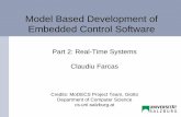 Model Based Development of Embedded Control Software