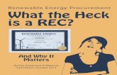Renewable Energy Procurement What the Heck is a REC?