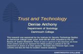 Trust and Technology - Dartmouth College