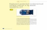 Explosion protected containerized control unit for a rig