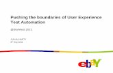 Pushing the boundaries of User Experience Test Automation