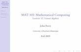 MAT 305: Mathematical Computing - The University of Southern