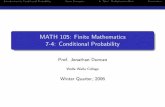 MATH 105: Finite Mathematics 7-4: Conditional Probability