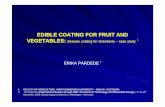 EDIBLE COATING FOR FRUIT AND VEGETABLES: Beewax coating ...