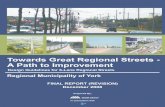 Towards Great Regional Streets - A Path to Improvement
