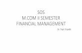 SOS M.COM II SEMESTER FINANCIAL MANAGEMENT