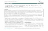Hypotonic male infant and MCT8 deficiency - a diagnosis to ...