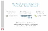The Aspect-Oriented Design of the Puma C/C Parser Framework