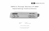 HPLC Pump Series P 580 Operating Instructions