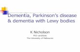 Dementia, Parkinsonâ€™s disease & dementia with Lewy bodies