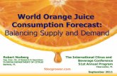 World Orange Juice Consumption Forecast - University of Florida
