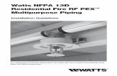 Watts NFPA 13D Residential Fire RF PEX Multipurpose Piping