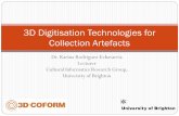 3D Digitisation Technologies for Collection Artefacts
