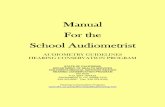 Manual For the School Audiometrist - California