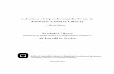 Adoption of Open Source Software in Software-Intensive Industry