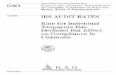 GAO-01-484 IRS Audit Rates: Rate for Individual Taxpayers Has