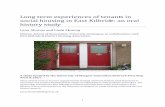 Long term experiences of tenants in social housing in East Kilbride