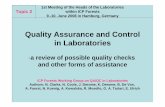 Quality Assurance and Control in Laboratories