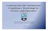 Construction Site Stormwater Compliance Workshop for Owners
