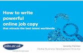 How to write powerful online job copy