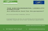 THE ENVIRONMENTAL LIABILITY DIRECTIVE An effective tool for