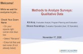 Methods to Analyze Surveys: Qualitative Data