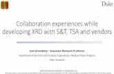 Collaboration experiences while developing XRD with S&T ...