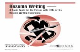 DETJ-9433-P, Resume Writing - A Basic Guide