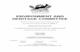 ENVIRONMENT AND HERITAGE COMMITTEE