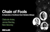 Nick Mooney James Barclay, Olabode Anise, Chain of Fools