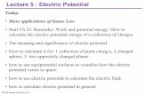 Lecture 5 : Electric Potential
