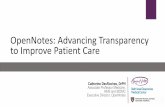 OpenNotes: Advancing Transparency to Improve Patient Care